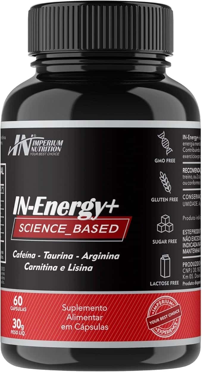 IN-Energy+ (Cafeína, Taurina, Arginina, L-Carnitina e Lisina com 60 Cápsulas) Imperium Nutrition IN-Energy+ (Cafeína, Taurina, Arginina, L-Carnitina e Lisina com 60 Cápsulas) Imperium Nutrition - Imagem 1