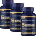 5 Magnesio Quelato Malato Taurato 60 Capsulas 3 Unidades
