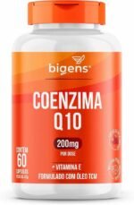 Coenzima Q10 200mg com vitamina E 10mg, alta concentração, 60 cápsulas, Biogens (Unidade)