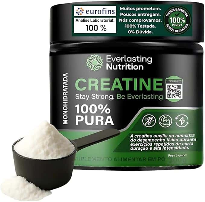 Creatina Monohidratada Everlasting Nutrition 300g - Suplemento para Aumento de Força e Performance em Treinos Creatina Monohidratada Everlasting Nutrition 300g - Suplemento para Aumento de Força e Performance em Treinos - Imagem 1