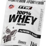 FTW 100% Whey Protein com Proteína Concentrada WPC, para Atletas com Alto Valor Biológico, Suplemento Pós-Treino Sem Glúten - Refil 1kg (Cookies)