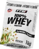 FTW 100% Whey Protein com Proteína Concentrada WPC, para Atletas com Alto Valor Biológico, Suplemento Pós-Treino Sem Glúten - Refil 1kg (Sabor Pistache)