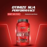 Integralmédica - Whey Protein Concentrado Chocolate 100% Pure - 21g de Proteína por Scoop, Suplementação Alimentar Pós-Treino, Fórmula Enriquecida com BCAAs - Pote 900g - Imagem 2