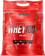 Integralmédica - Whey Protein Concentrado Chocolate 100% Pure - 21g de Proteína por Scoop, Suplementação Alimentar Pós-Treino, Fórmula Enriquecida com BCAAs - Pouch 1,8kg