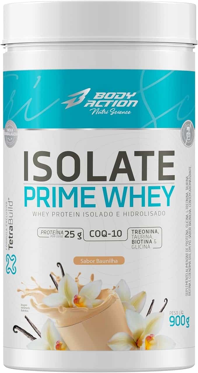 Isolate Prime Whey 900g Sabor Baunilha Bodyaction Isolate Prime Whey 900g Sabor Baunilha Bodyaction - Imagem 1
