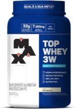 Max Titanium Top Whey 3W Mais Performance 900G Baunilha -