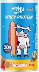 +Mu Whey Concentrado Sabor Paçoquita 20g Proteína - Pote 450g