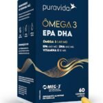 Puravida Suplemento alimentar Ômega 3 EPA DHA 60 cápsulas