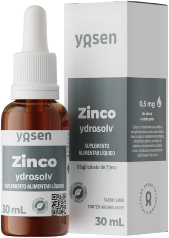 Suplemento Líquido de Zinco Bisglicinato Ydrosolv® 30ml Yosen Suplemento Líquido de Zinco Bisglicinato Ydrosolv® 30ml Yosen - Imagem 1