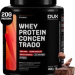 Whey Protein Concentrado Chocolate Pote 450g – Contribui para o Ganho Muscular Hipertrofia – Dux Human Health